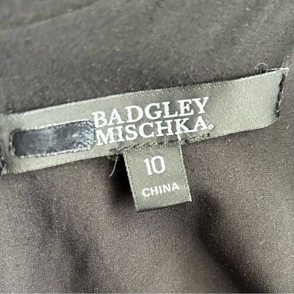 Badgley Mischka Black Long Sleeve Gown - Picture 11 of 15